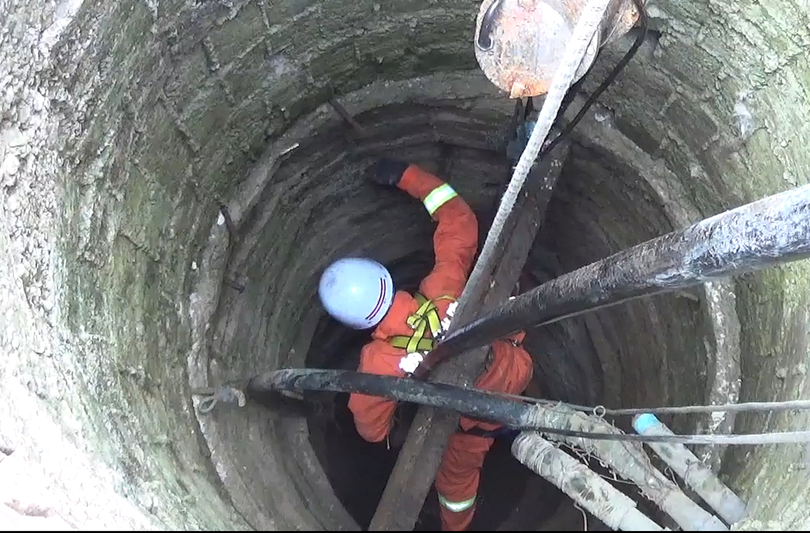 六百斤大牛路边吃草离奇坠井,三十米的井深幸运生还