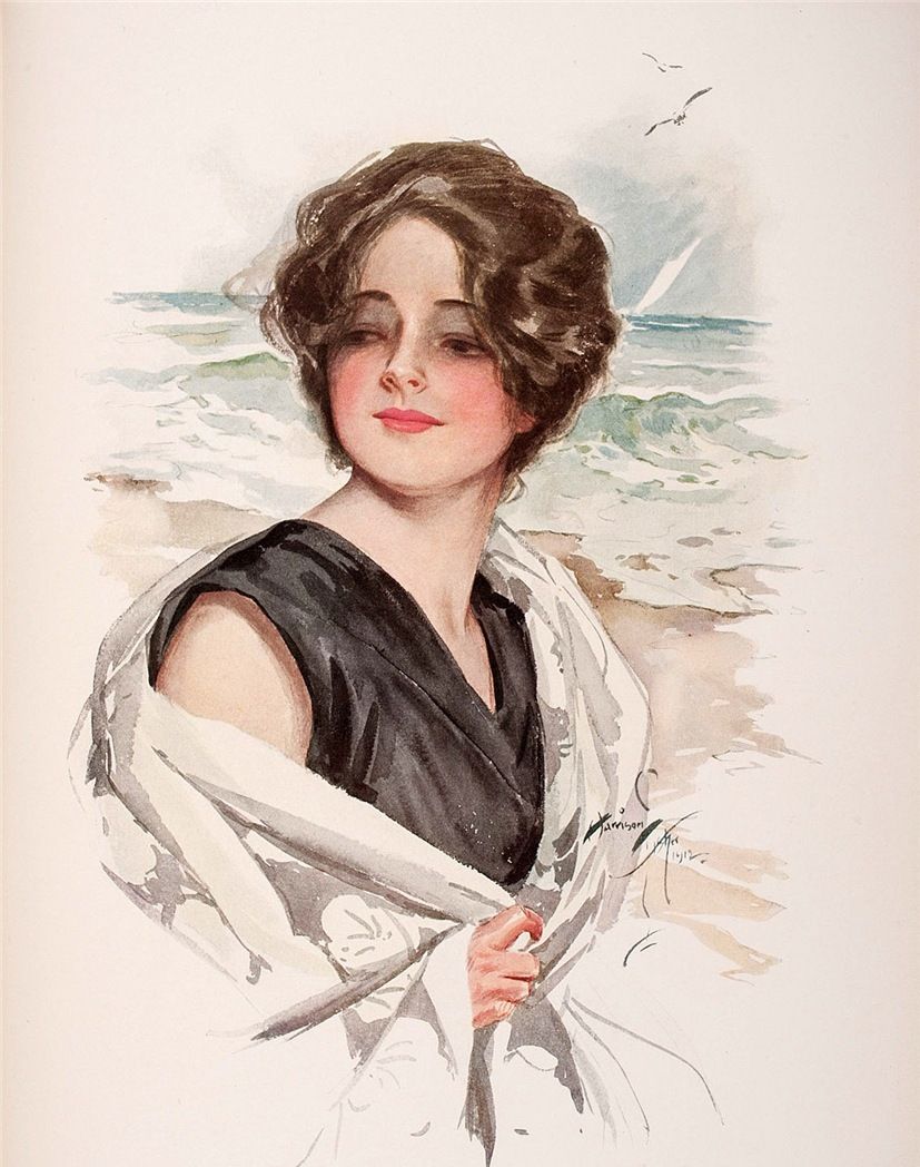 美人如花:19世纪美国黄金时代的插画家harrison fisher作品赏析