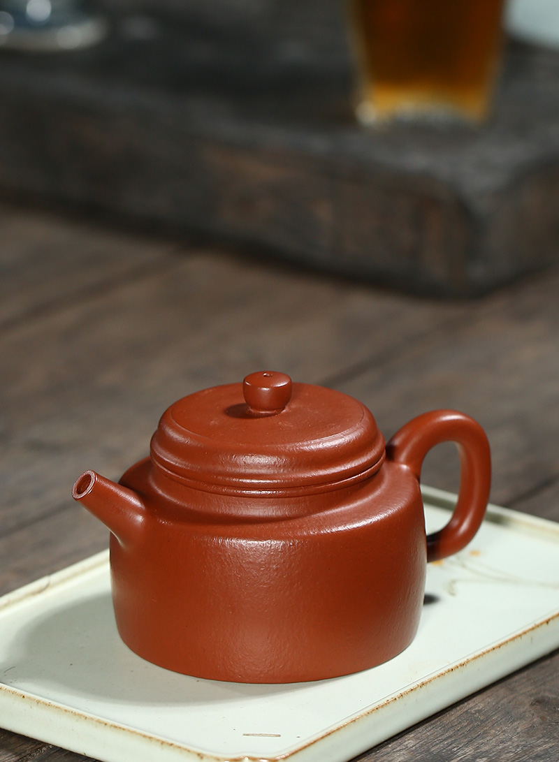 紫砂美器赏丨老朱泥德钟壶