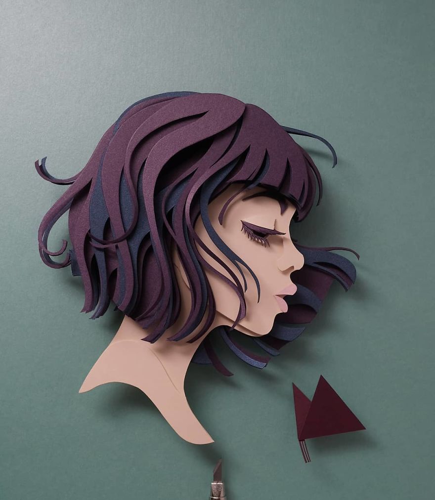 艺术家制作的3d纸雕,仿佛让这些人物从纸里"跳出来"