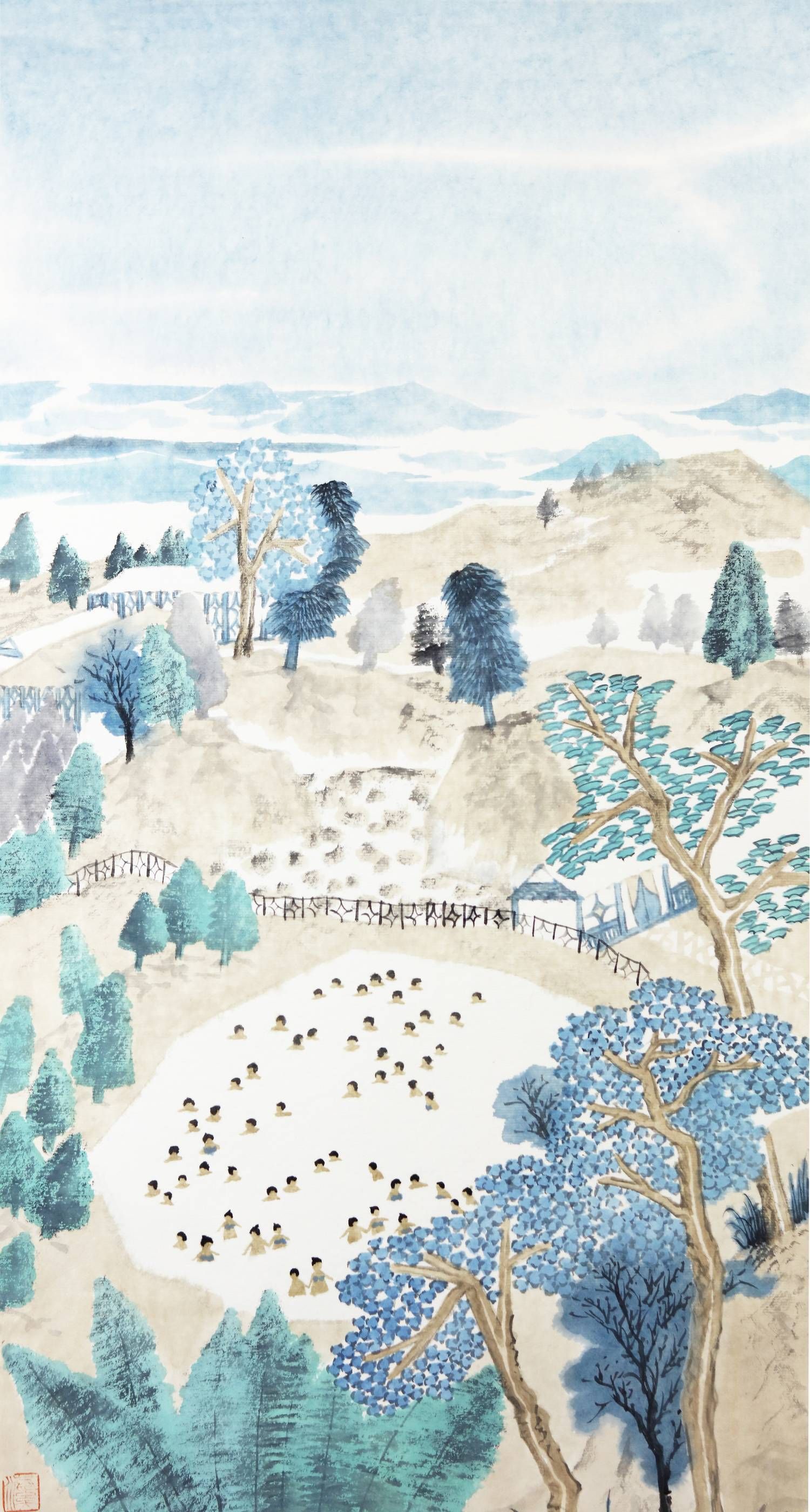 李可染画院青年画院画家杨飞的国画作品欣赏