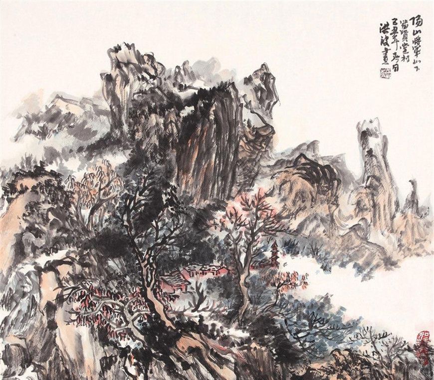 当代画家洪波山水画作品欣赏