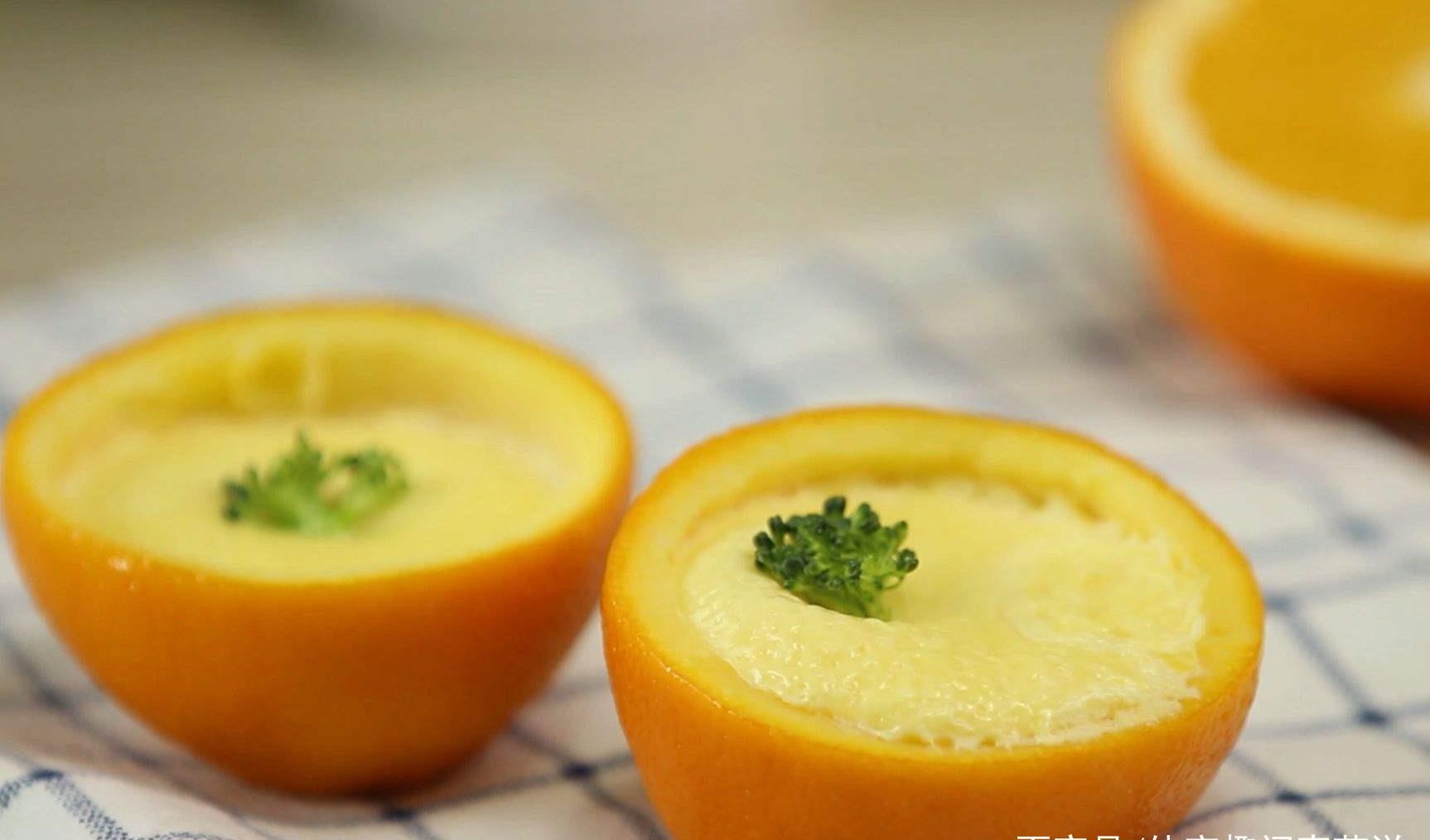老少皆宜的抖音美食鲜橙牛奶蒸蛋,简单而美味,你值得拥有!