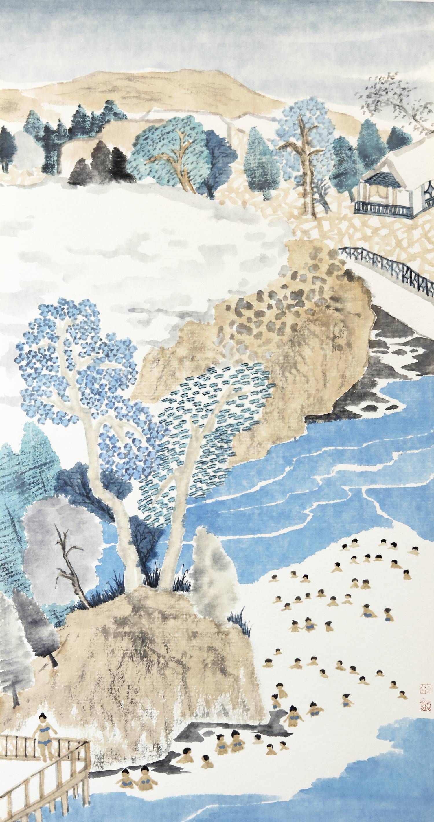 李可染画院青年画院画家杨飞的国画作品欣赏