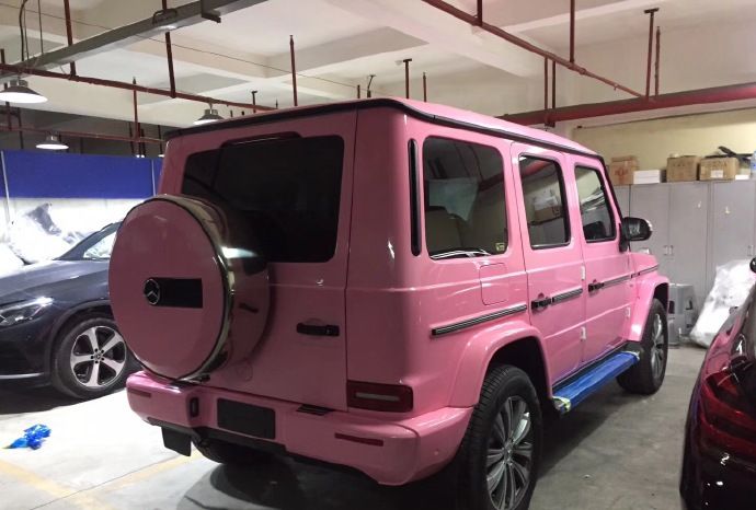 奔驰g500粉色款图片豪华和野性合二为一