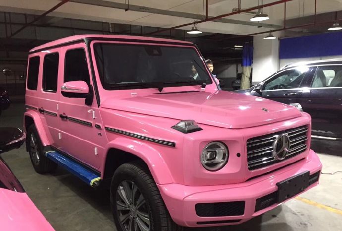 奔驰g500粉色款图片豪华和野性合二为一