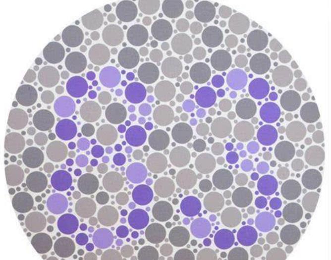 首先我们来看看第1张,很多人看到第1张都会有这个反应:色盲检测图要是