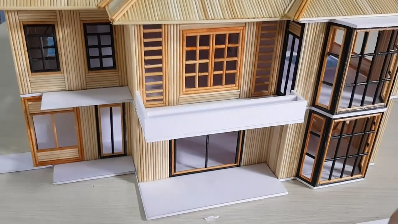 豪华的别墅模型,看看手工达人是如何制作的,创意十足(图解)