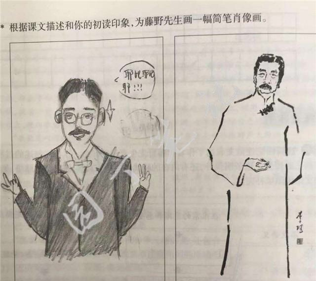 初中生课本涂鸦走红,老师看完怒摔钢笔,网友未来都是大画家!