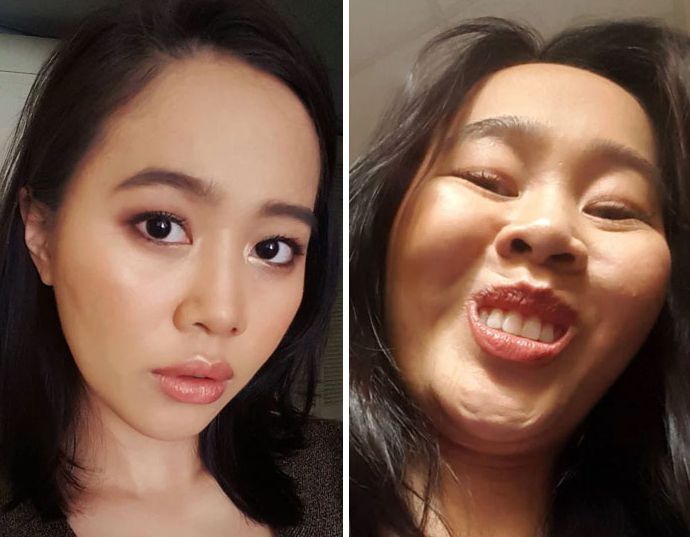 第二张照片看起来像一种什么动物,不过本人还是非常漂亮的哈.