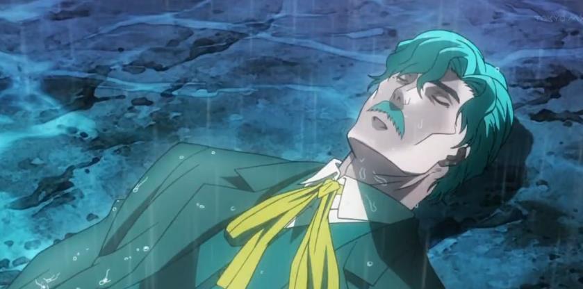 此时,人品低劣老布兰度碰巧发现了现场,以为乔斯达爵士已经身亡,原本