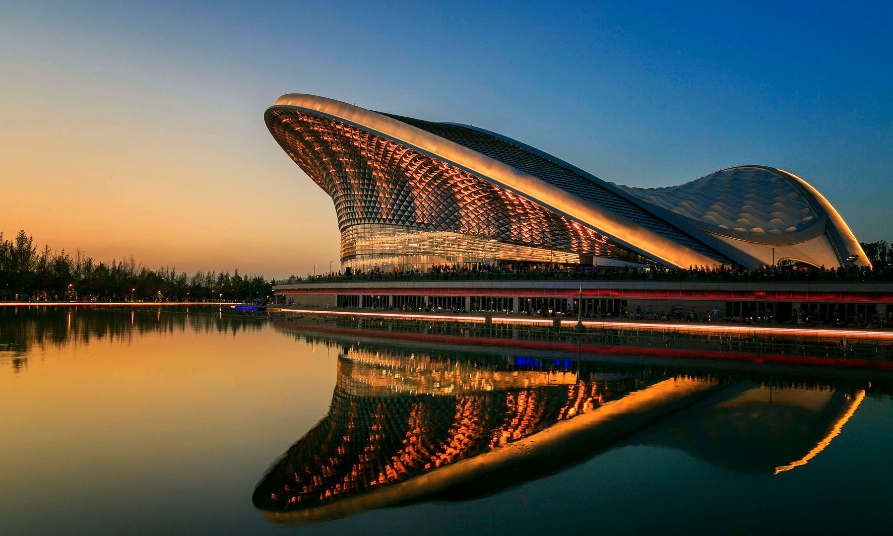 现代建筑摄影:成都露天音乐公园主舞台