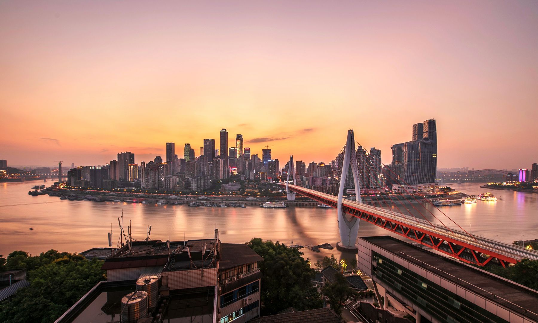 风光摄影渝中半岛东水门大桥