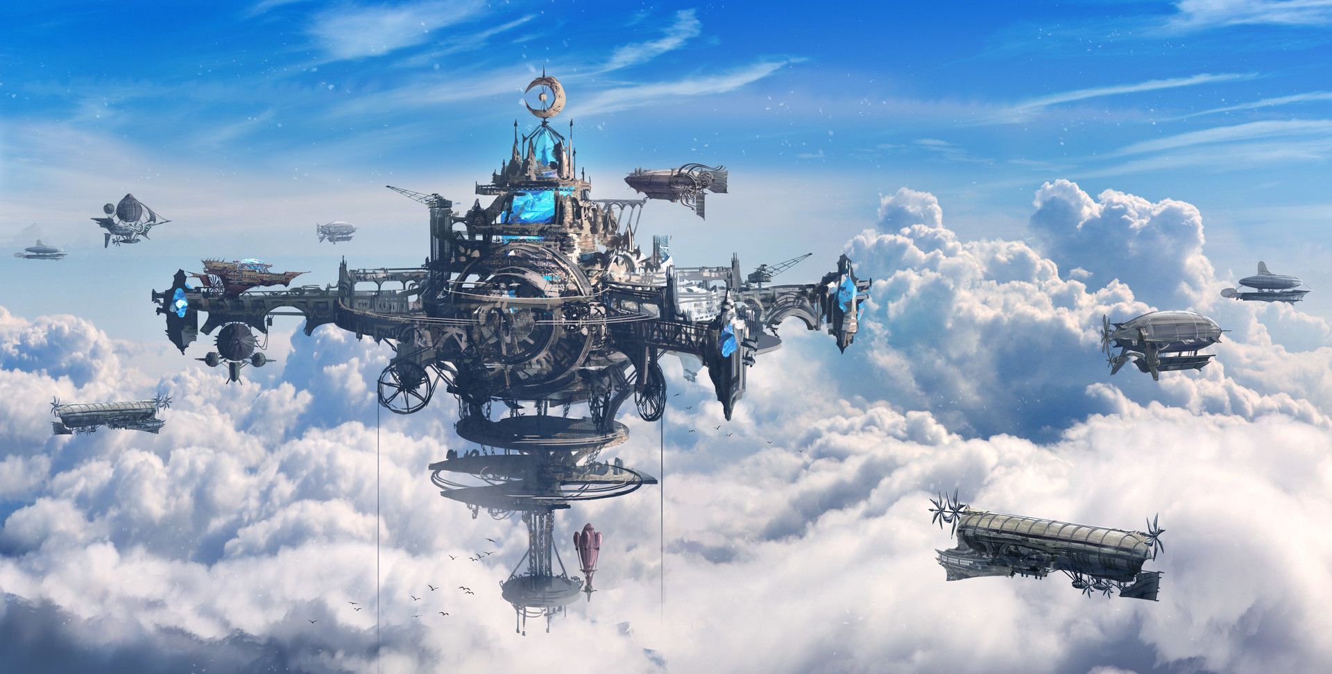 一组精品动漫游戏场景设计作品!场面宏伟壮丽很有视觉震撼力!