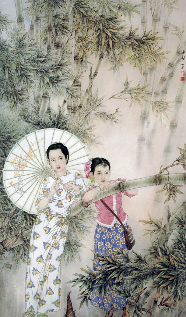 精细唯美,文雅脱俗,王远声人物画作品欣赏_新浪新闻