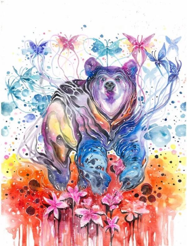 一组梦幻唯美的动物水彩插画每一幅都是惊艳之作