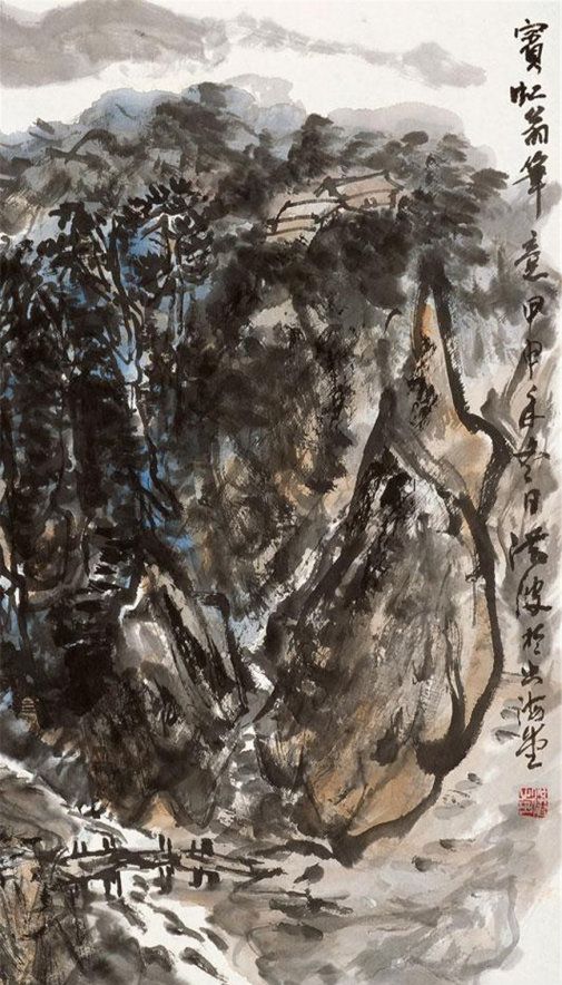 当代画家洪波山水画作品欣赏