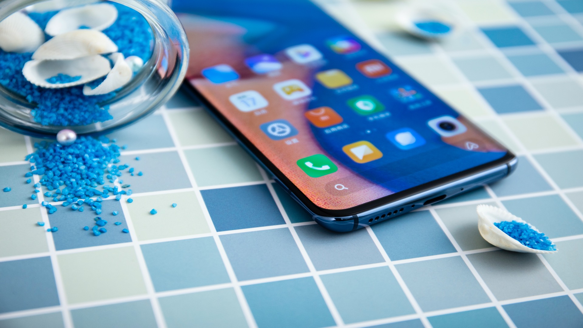 小米10pro图赏星空蓝配色配上夏日风更加清新