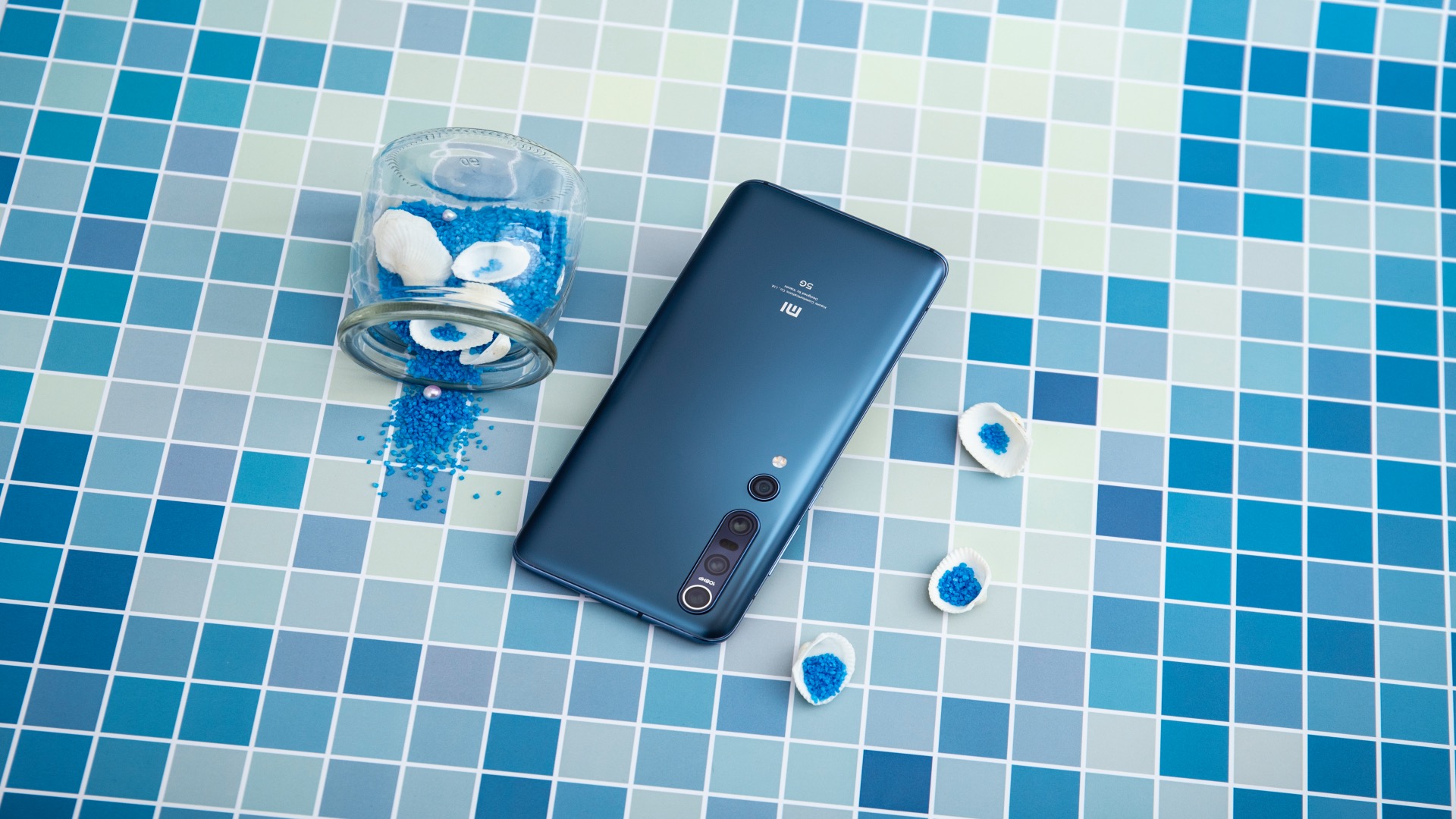 小米10pro图赏星空蓝配色配上夏日风更加清新