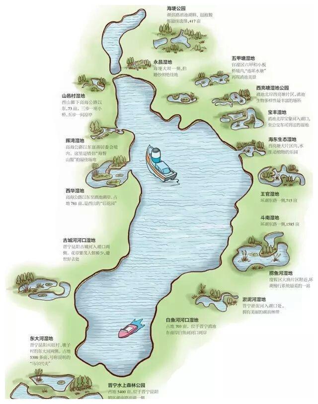 昆明滇池保护区地图图片