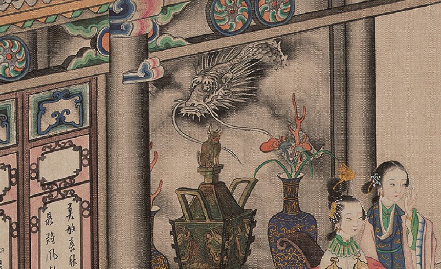 36年工笔绘红楼11:王熙凤协理宁国府,她身后那幅画好讽刺_新浪新闻