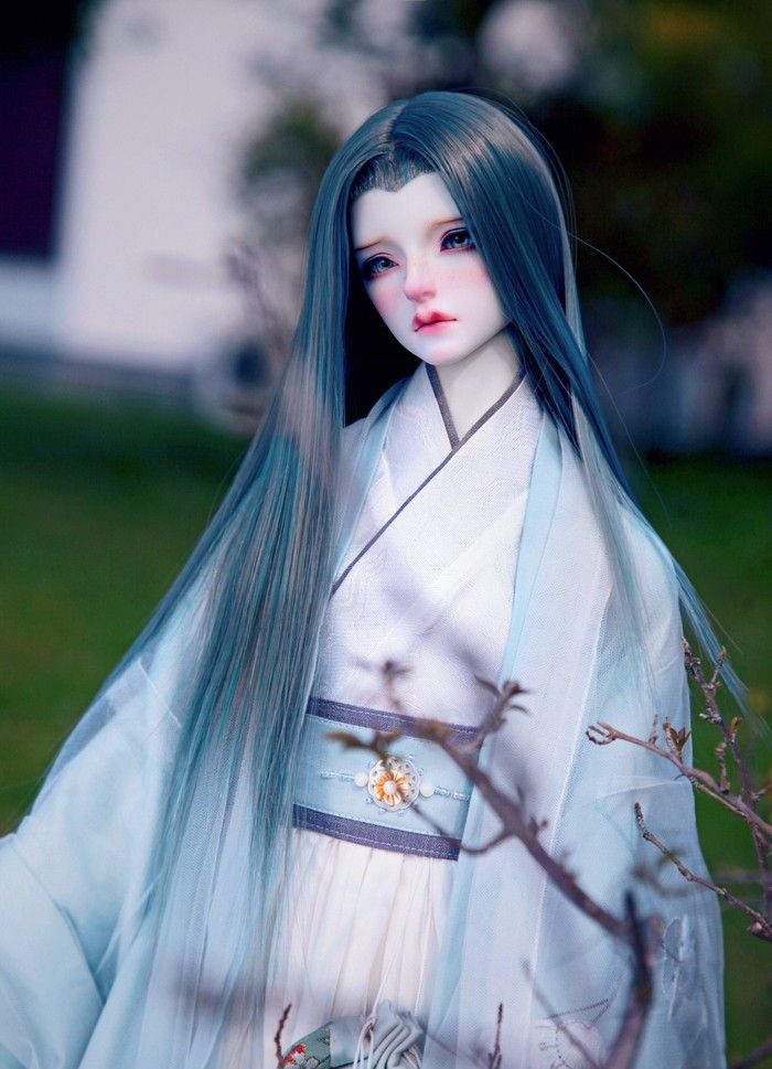 bjd娃娃美图白发银丝等君归只缘感君一回顾使我思君朝与暮