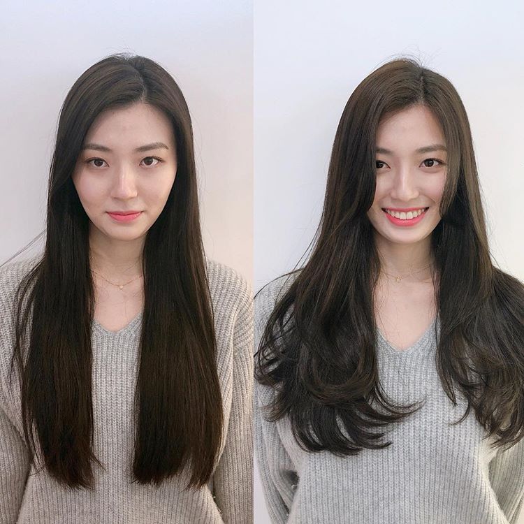 韩式v脸微卷发发型,修颜瘦脸颜值高