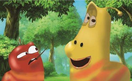 一黄一红,他们有着很多小伙伴:屎壳郎,蜗牛,独角仙,青蛙~~~每天都有着