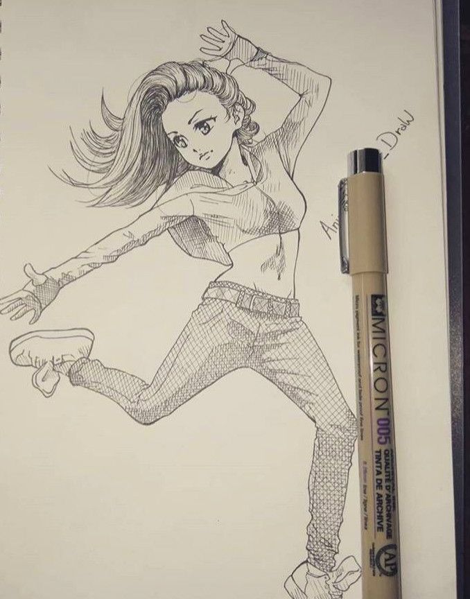 针管笔手绘,看似简单却需要耐心来画的人物手绘插画