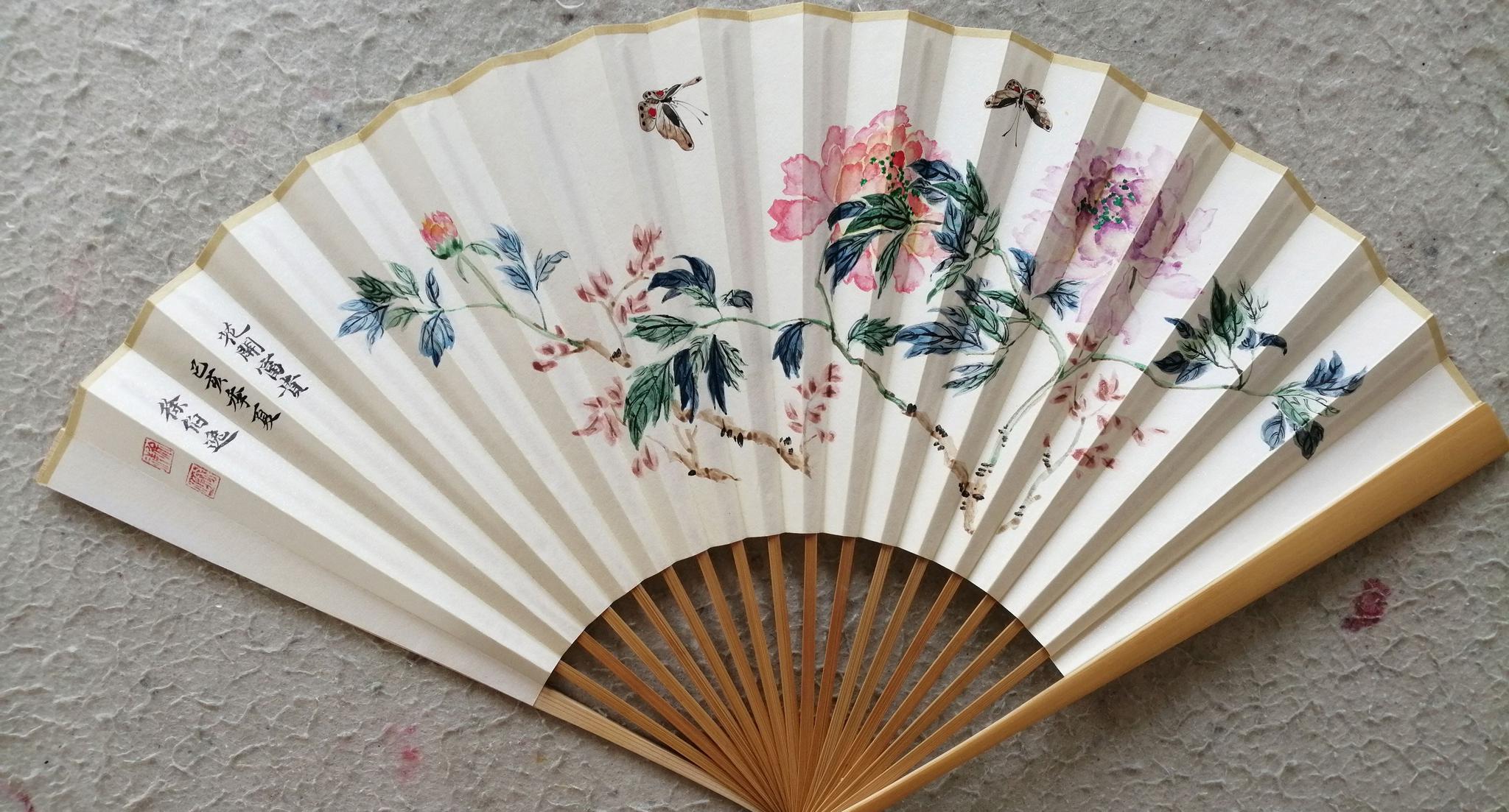 画一把折扇,送古风以解酷暑._高清图集_新浪网