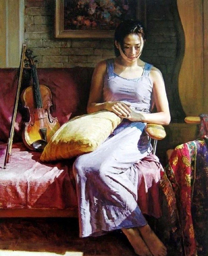 清新唯美,色彩饱满,关则驹10幅女性人物油画欣赏