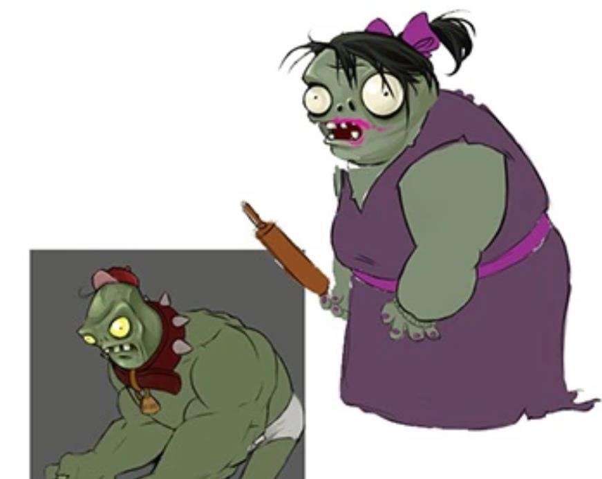 pvz内测时期有2个女性僵尸后来被当做废稿现在已删除