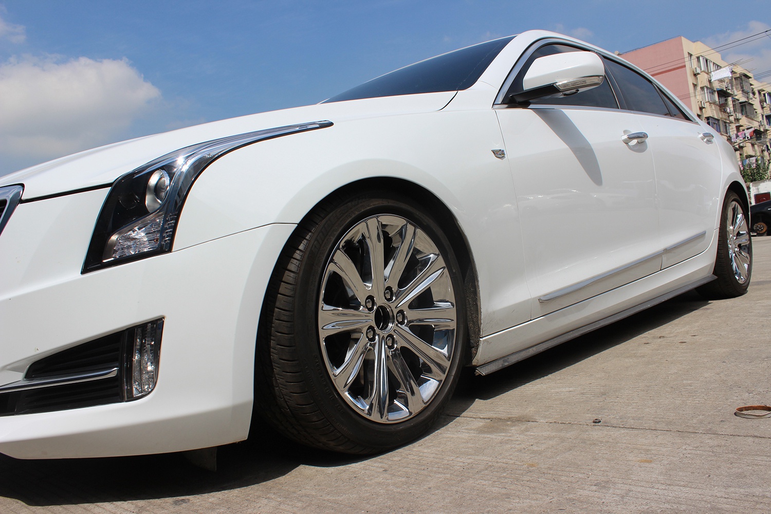 凯迪拉克atsl原车烤漆轮毂改色电镀案例奉上 说不定有你喜欢的呢