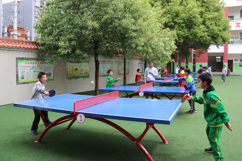 汉阴县漩涡镇举行迎"五一"小学生乒乓球比赛