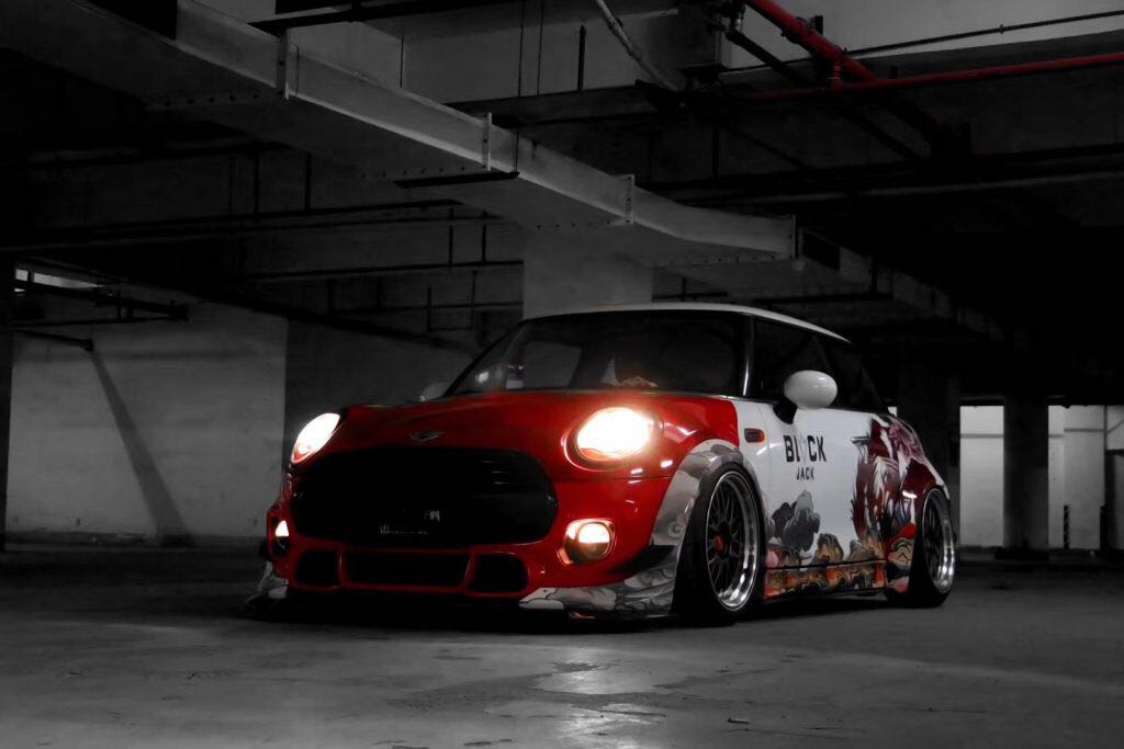 中国古典美学与汽车工业艺术的完美结合彩绘中国风的宝马mini