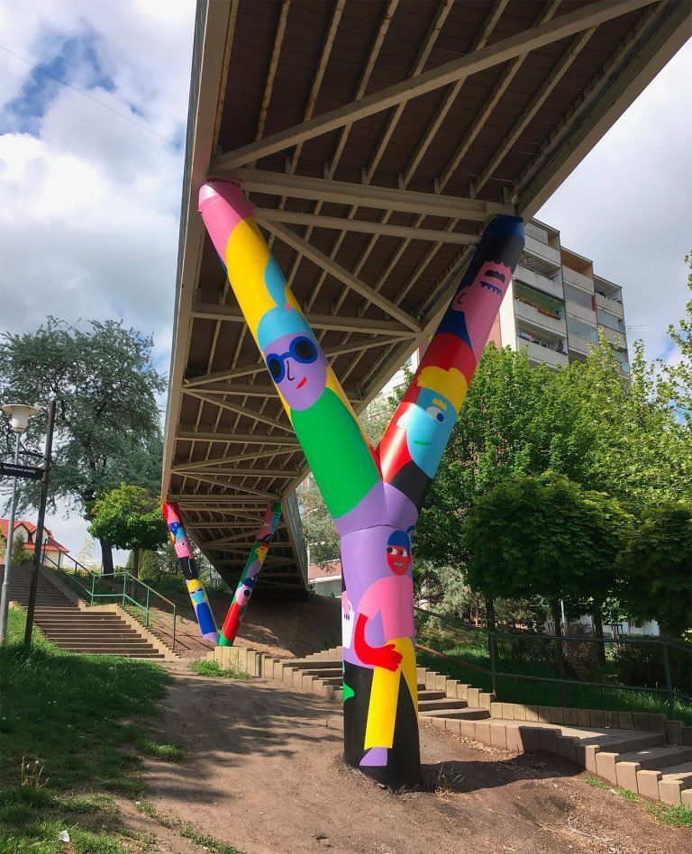 美国插画家emilyeldridge的大型壁画和街头艺术涂鸦作品欣赏