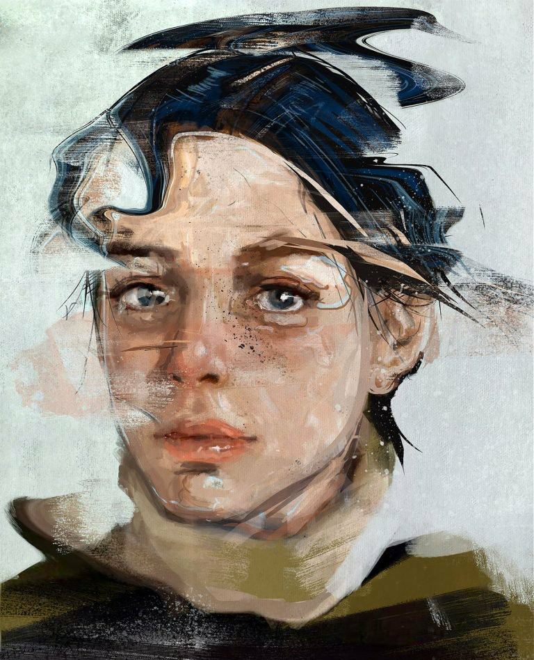 意大利艺术家dario moschetta的肖像画|肖像画|艺术家|意大利_新浪