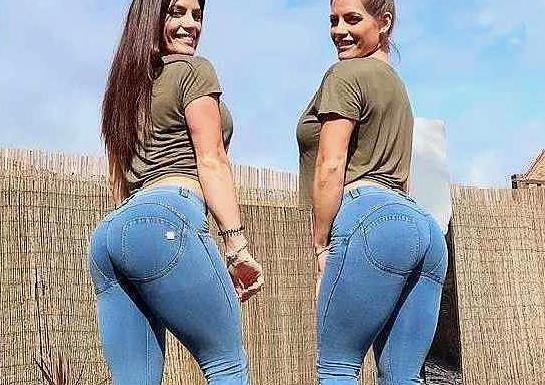 天生丽质的双胞胎美女,魔鬼身材且拥有柯基臀,真野性