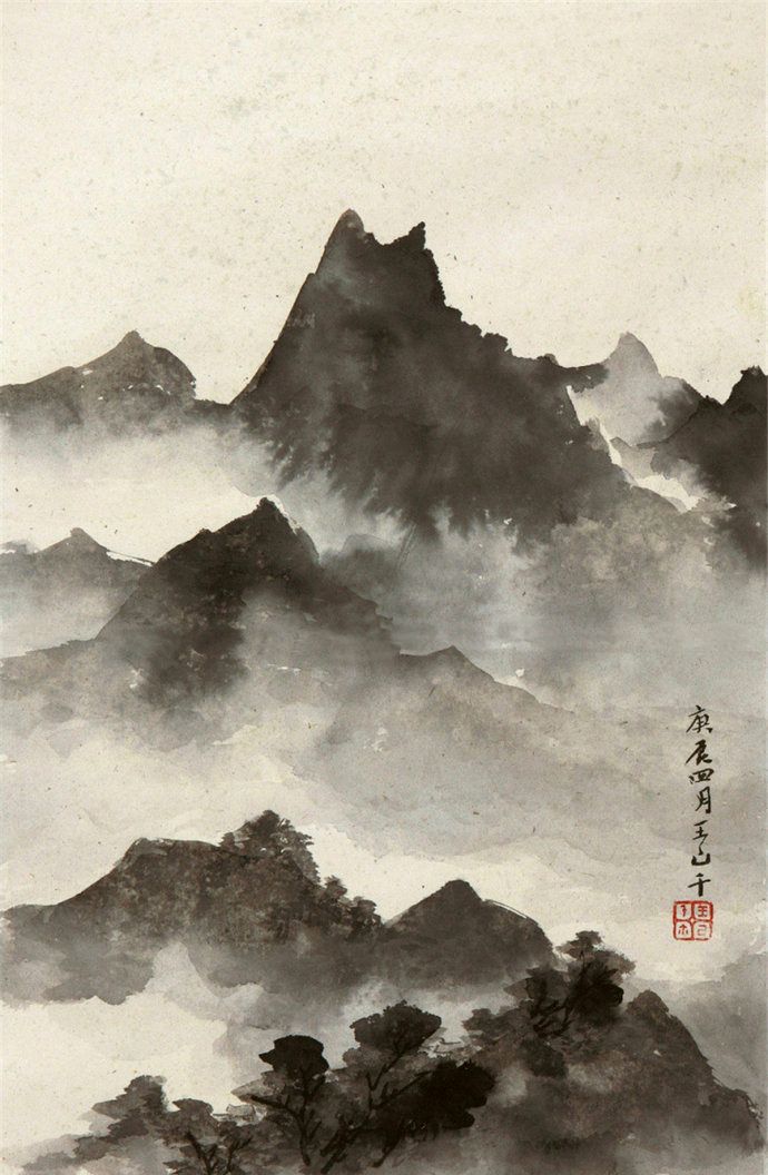 1 / 10 张大千挚友旅美画家王季迁山水画作品欣赏