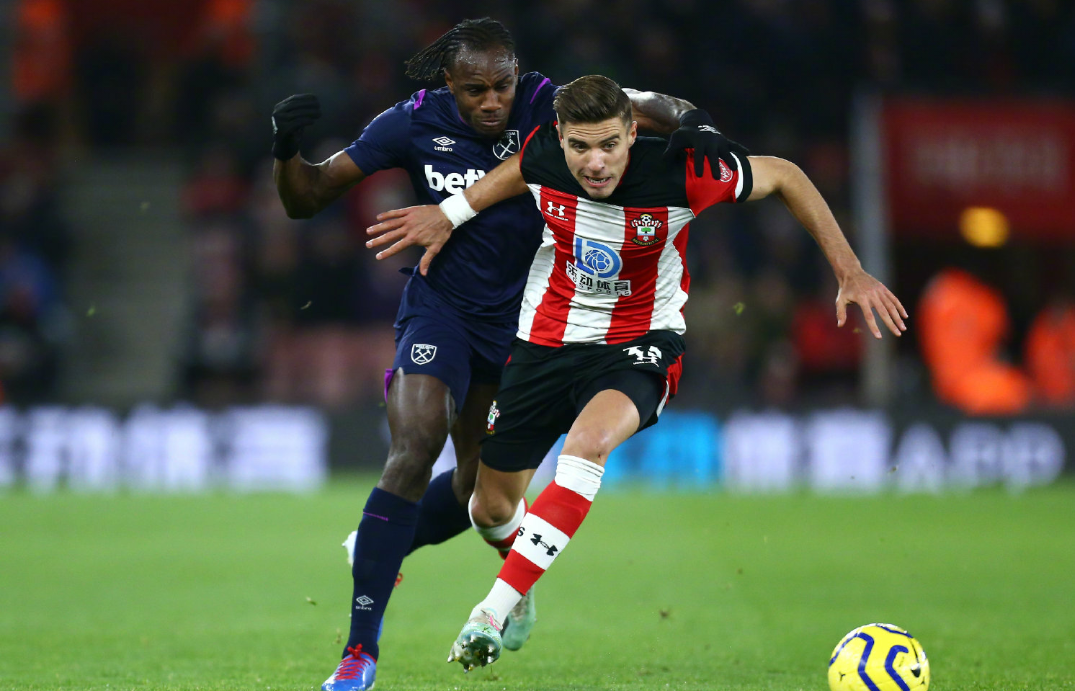 英超第17轮西汉姆联客场1:0南安普顿,南安普顿陷入降级区