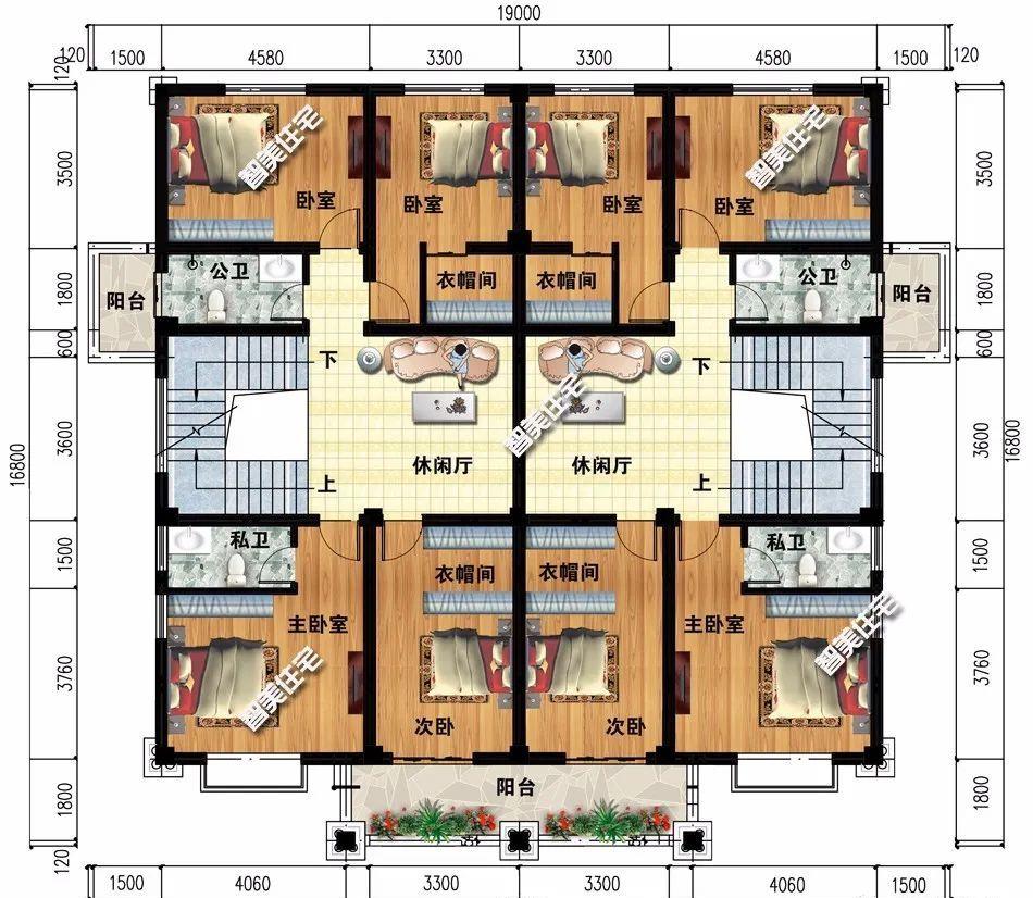适合两兄弟合建的双拼别墅第二栋简约共堂屋造价30万