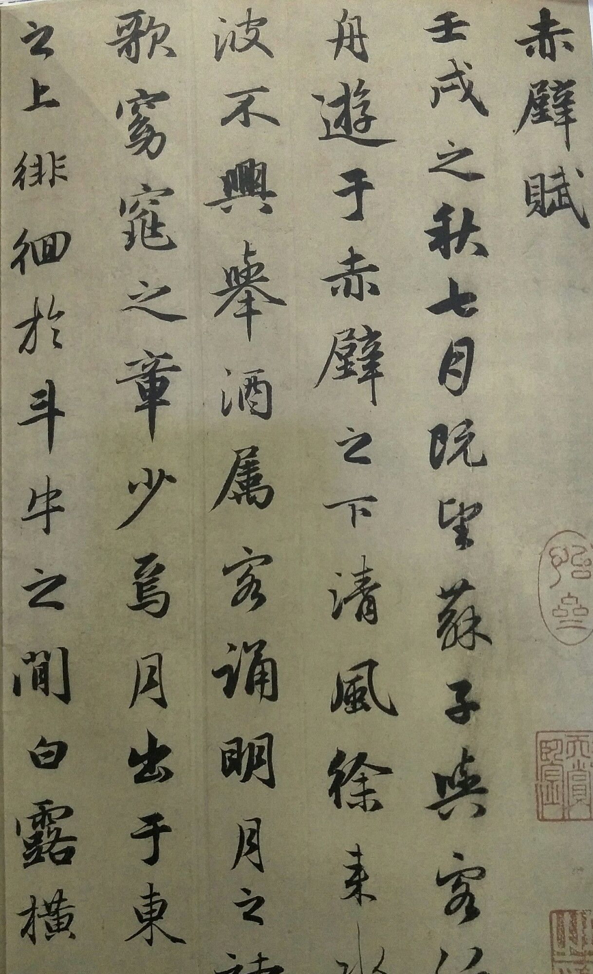 苏东坡赤壁赋书法