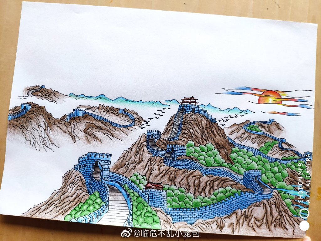 我为祖国庆生日画一画伟大中国的大好河山壮丽山河