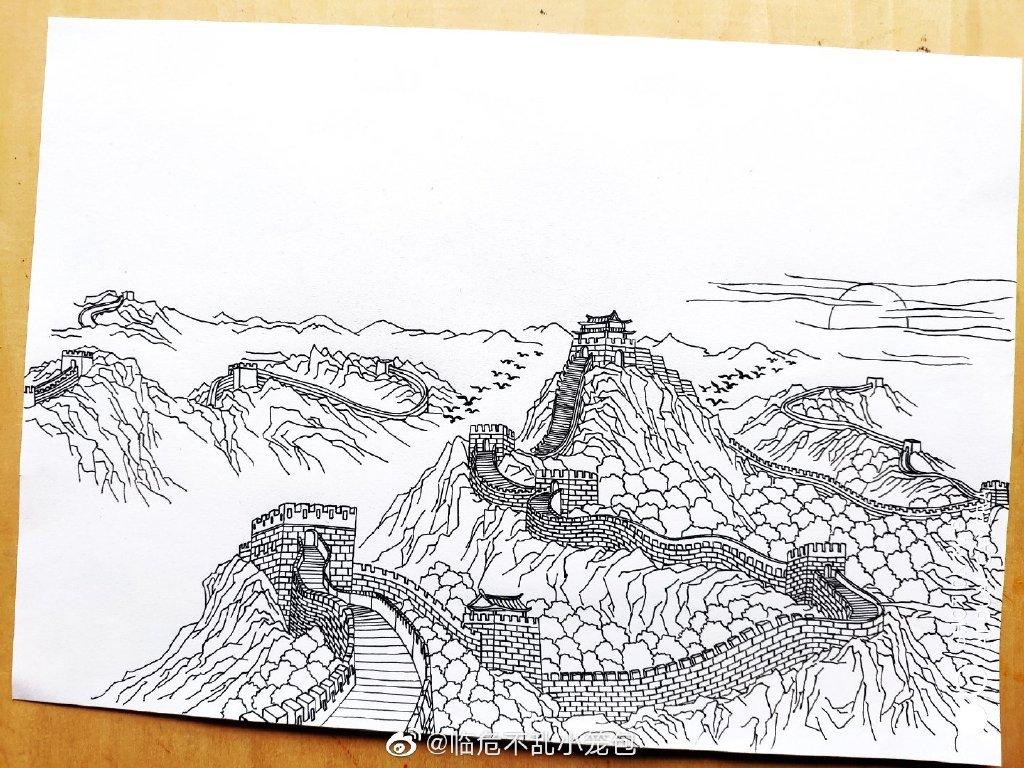 我为祖国庆生日画一画伟大中国的大好河山壮丽山河