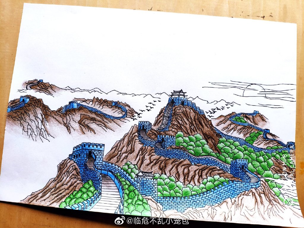 我为祖国庆生日画一画伟大中国的大好河山壮丽山河