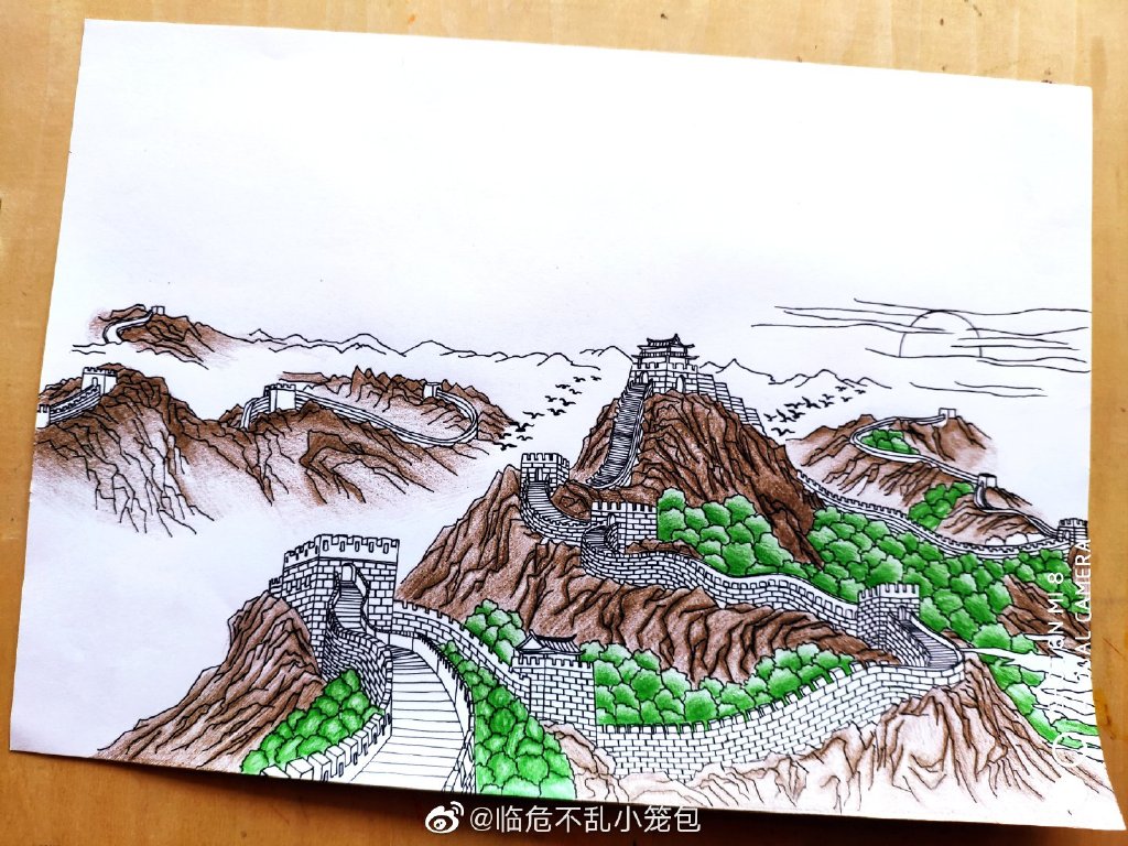 我为祖国庆生日画一画伟大中国的大好河山壮丽山河