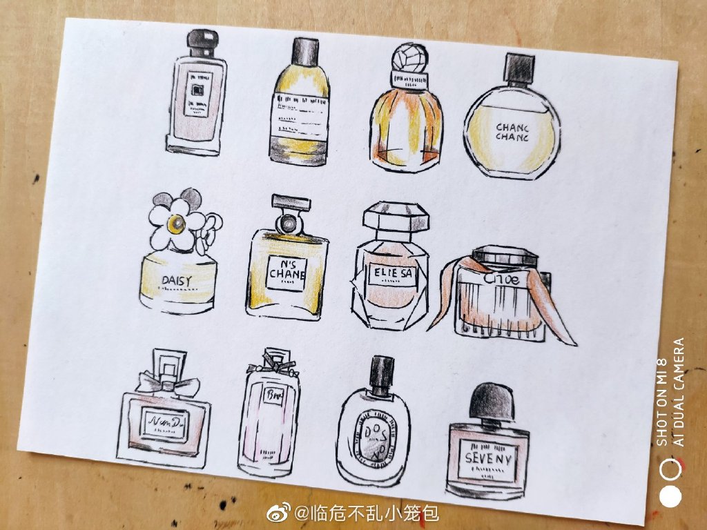 用画各种形状的香水瓶子简笔画教程表示对双十一的吐槽
