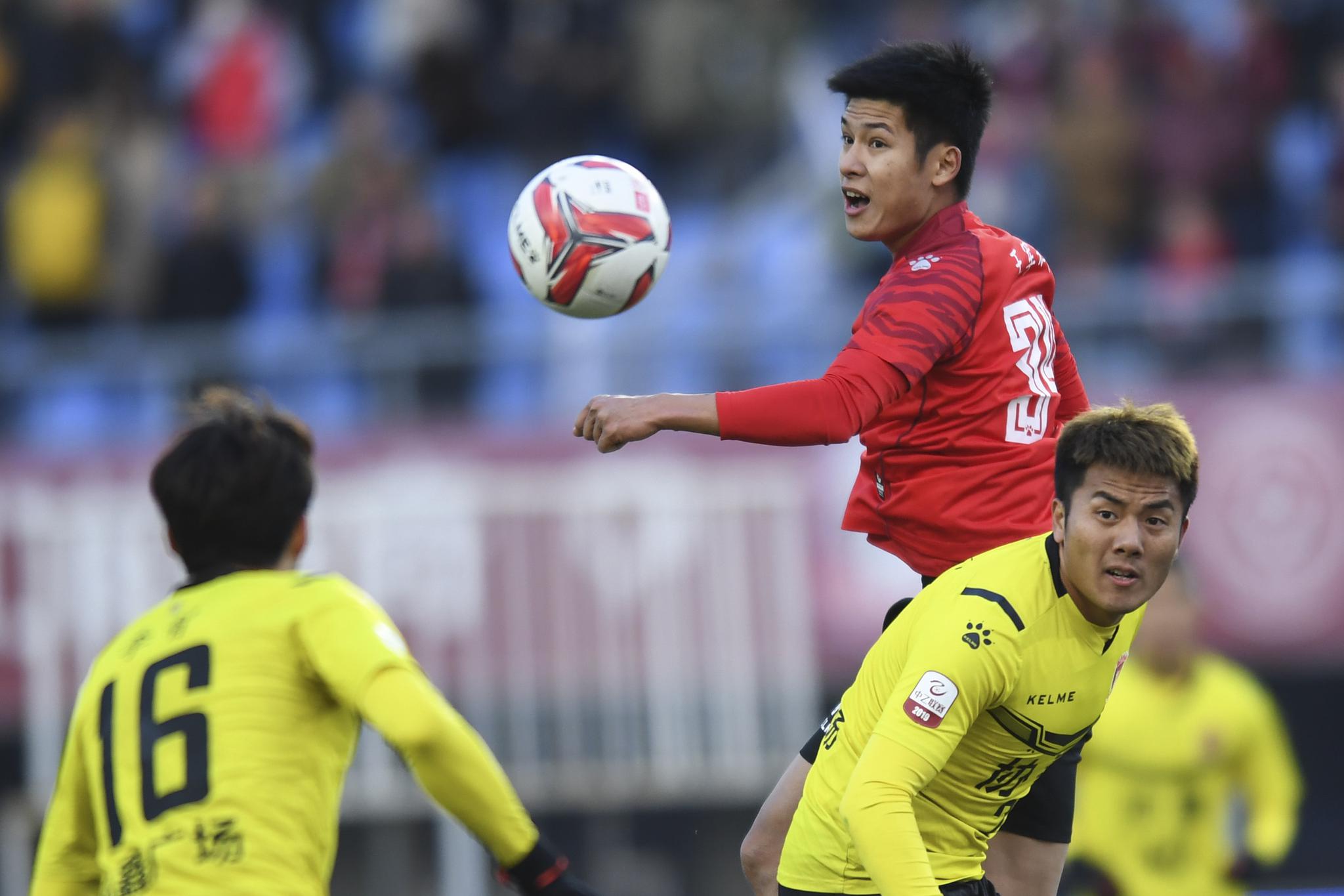 足球——中甲,中乙附加赛:辽宁沈阳宏运战平苏州东吴