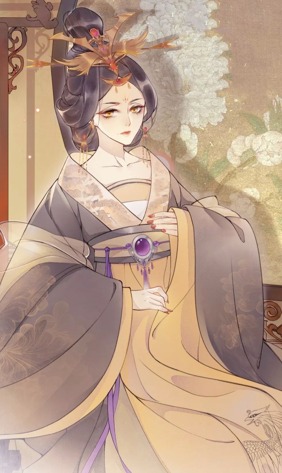 唯美古风二次元美图壁纸,山樱若是多情种,今岁应开墨色花