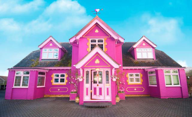 年时间打造梦幻家园粉色民宿一晚能租两万元|梦幻|粉色|别墅_新浪新闻